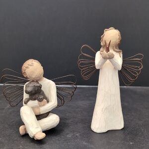Willow Tree,Angel Of Freedom/Angel Of Comfort Figurines.